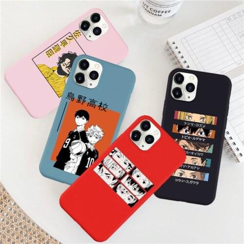 Japan Anime Oya Haikyuur Phone Case For iPhone 11 Pro MAX 12 XR X XS SE2020 7 8 6Plus Volleyball Soft Silicone Cover Matte Shell