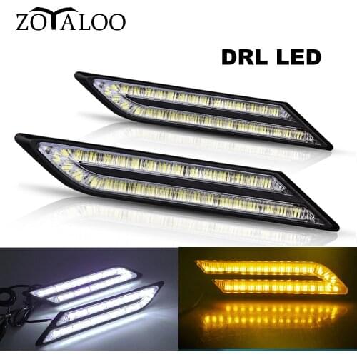 2pcs DRL Led Daytime Running Lights 33SMD Car Light Assembly for Car Waterproof DRL Led Driving Lights Daylight White