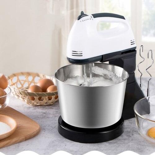 Electric Food Mixer 7 Speed Table Stand Cake Dough Mixer Handheld Egg Beater Blender Baking Whipping Cream Machine with Base