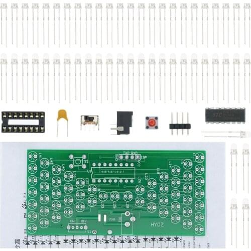5V Electronic Hourglass DIY Kit Funny Electric Production Kits Precise With LED Lamps Double Layer PCB Board 84*40mm