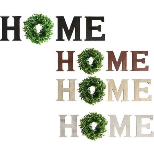 Hot YO-Wooden Home Sign with Artificial Eucalyptus Wreath,Home Letters for Wall Hanging Decor for Living Room