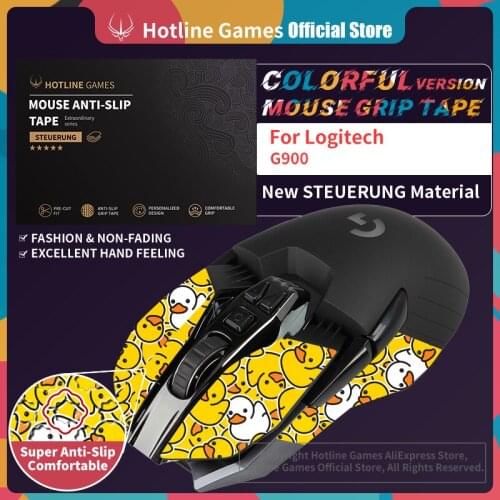 Hotline Games Mouse Grip Tape for Logitech G900 / G903 Wireless GPW Gaming Mouse Anti-slip Tape [Color-Cute Duck]