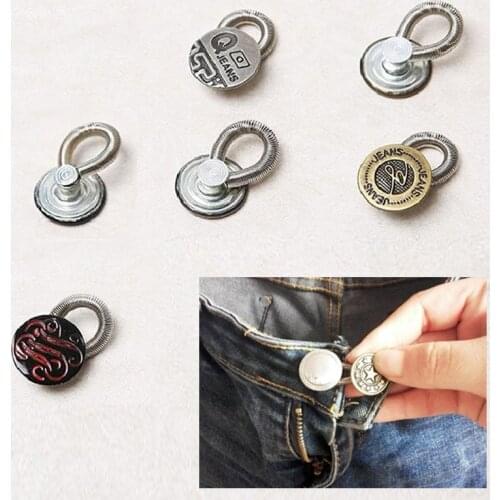 Metal Button Sewing Tool Jeans Pants Buttons 6 Pcs Waist Stretch Extender Women Men 2cm Fix Expanders