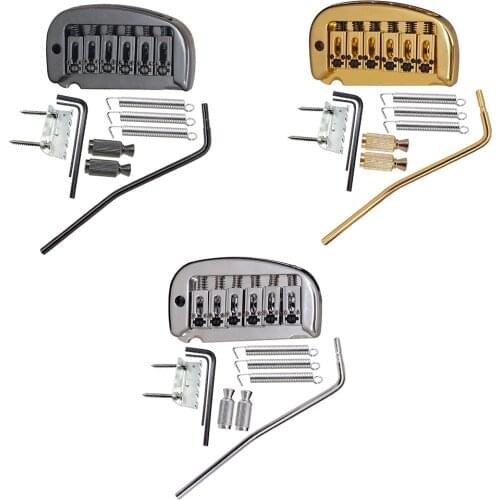 Set 6 String Roller Saddle Tremolo Bridge System For Electric Guitar