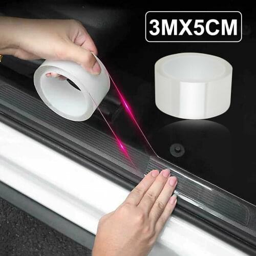 Car Door Protector Stickers Anti Scratch Transparent Nano Tape Auto Trunk Sill Scuff Protector Film Door Edge Protective