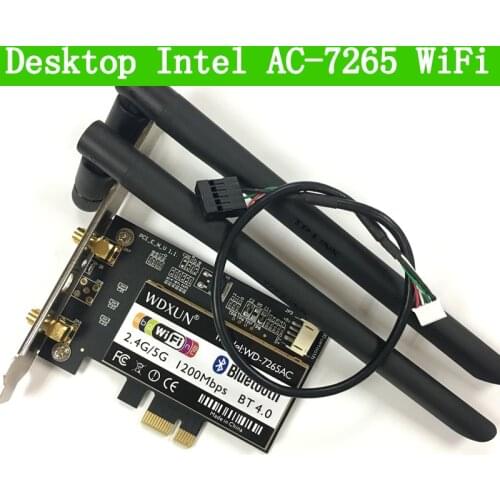 Desktop AC-7265 802.11AC Dual Band 867Mbps Bluetooth 4.0 WiFiIntel 7265NGW WIFI CARD Linux/Win7/Win8/Win10/AP