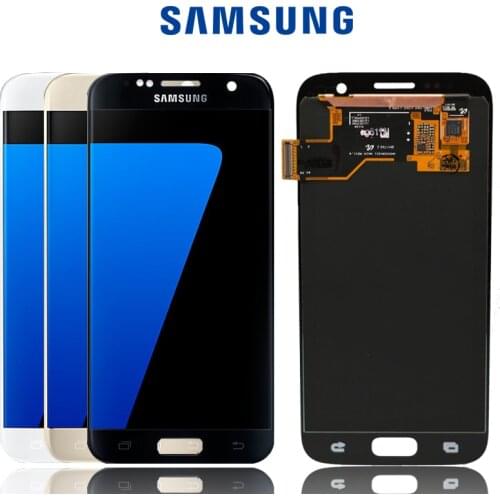 ORIGINAL SUPER AMOLED 5.1'' LCD Replacement with Frame for SAMSUNG Galaxy S7 Display G930 G930F Touch Screen Digitizer Assembly