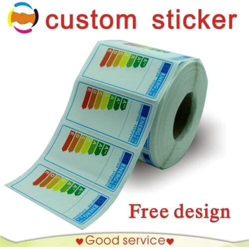 Custom sticker label printing, coated paper printing, PET/PP/plastic PVC Vinyl paper transparent clear adhesive round sticker