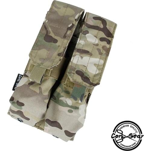 Cork Gear Tactical SMG Mag Pouch MOLLE Pouch Triple Magazine Pouch Mag Carrier Multicam