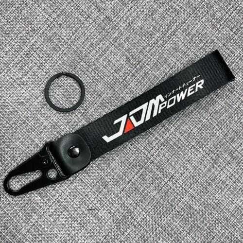 Motorcycle Strap Key Ring Metal Keyring For JDM Japanese With Hanging Buckle