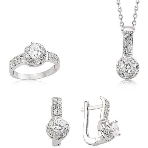 Silver Solitaire Women 'S Set