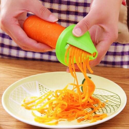 Vegetable Fruit Slicer Stainless Steel Potato Cutting Spiral Slicer Carrot Shred Device Cook Salad Radish Cutter Kitchen Tools