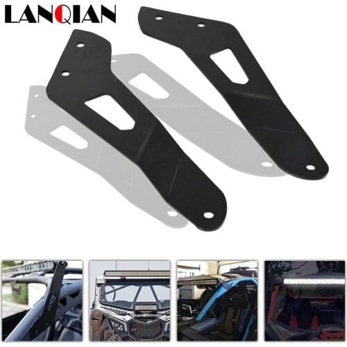 Upper Windshield Roof 50" Curved LED Light Bar Mounting Bracket Motorcycle Car Part For bombardier can-am Maverick X3 2017-2019