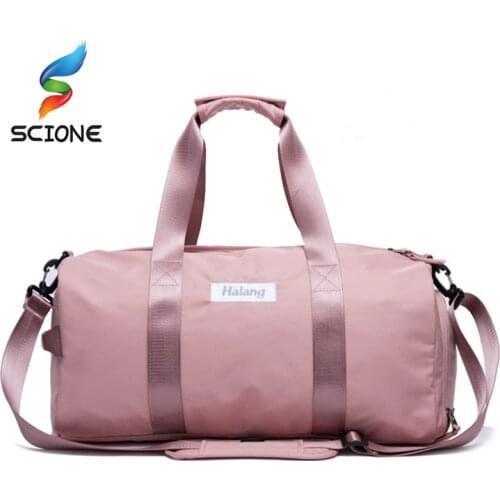 Top Quality Outdoor Waterproof Sports Gym Bags Men Women Training Fitness Travel Handbag Yoga Bag with shoes Compartment