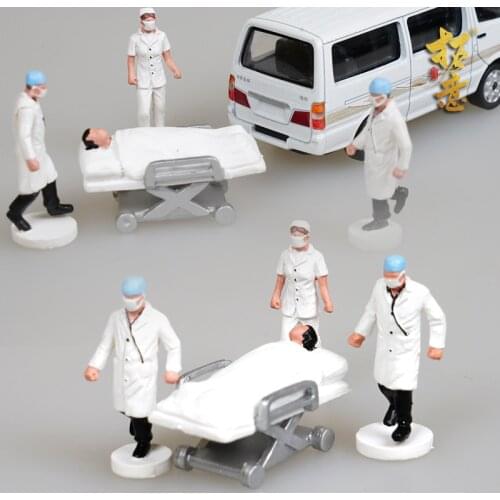 XCARTOYS DOLLS 1:64 Doctor rescuer nurse first aid scene Miniature photography props sandtable props resin action figures