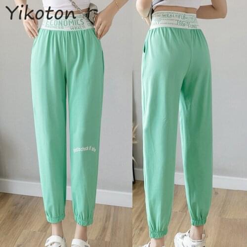 Ropa Mujer Harajuku Pants for Women 2021 Summer Trousers Femme Korean Style Sweatpants Female Candy Colors Harem Pant y2k Clothe