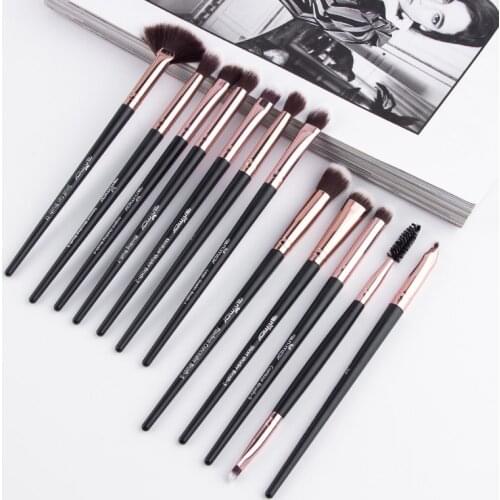 Anmor 12PCS Makeup Brushes Set Professional Eyeshadow Brush For Make up Beauty Synthetic Hair Blending Concealer Cosmetics Kit