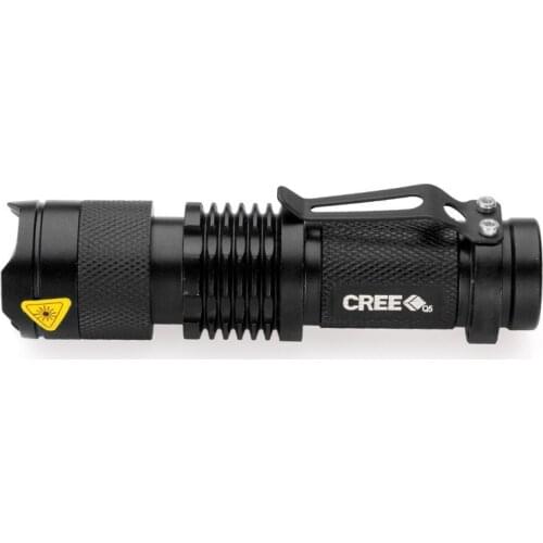 120pcs/lot Mini LED Torch 7W 400LM CREE Q5 LED Flashlight Adjustable Focus Zoom flash Light Lamp free shipping wholesale