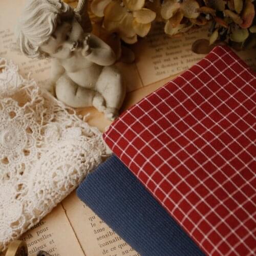 140x50cm Retro Dyed-Style Rural Plaid Striped Yarn-Dyed Cotton Cloth Handmade Doll Clothes Clothing Fabric