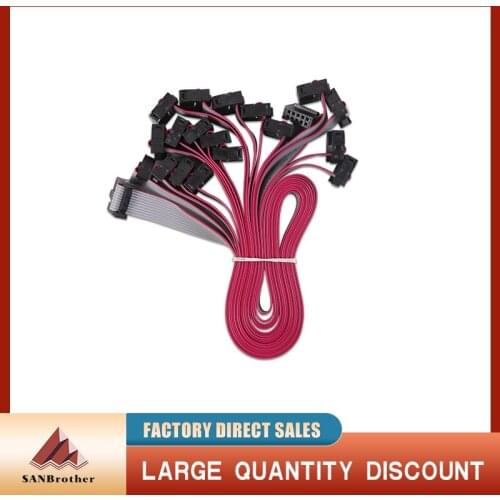 2pcs 10P 60cm 70cm 80cm 2864 LCD 2004 LCD Extension Cable MKS Prusa Ramps RepRap Anet i3 FT5 3D Flat Ribbon Date Cable Lead Wire