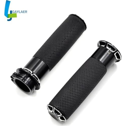 Custom Motorcycle 1" 25mm Aluminum CNC Handlebar Handle Bar Hand Grips for Harley Softail Sportster Touring Dyna