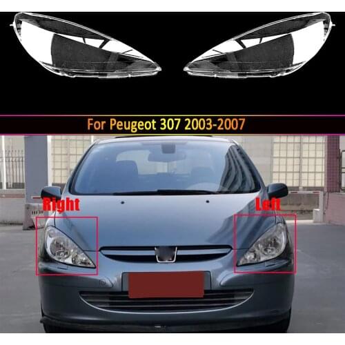 Car Headlamp Lens For Peugeot 307 2003 2004 2005 2006 2007 Car Headlight Headlamp Lens Auto Shell Cover