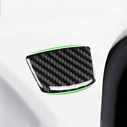 Car Styling Universal Carbon Fiber Side Door Window Middle-Pillar, Wheel Eyebrow, Rear Trunk Anti-Collision Cover Trim 6.5*4.5cm
