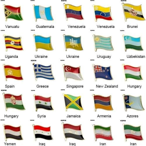 Flag Pins Country Flag Badge Flag Brooch National Flag Lapel Pin International Travel Pins Collections