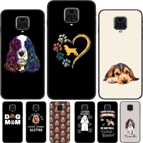 Funny Cocker Spaniel Dog For Xiaomi Redmi Note 10 Pro 8T 9S Note 7 8 9 Pro Case For Redmi K40 9C 9A 9T Back Cover