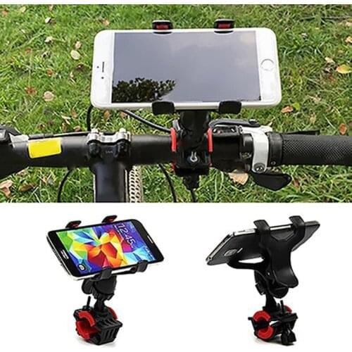 Bicycle Phone Holder Motorcycle Bike Handlebar Phone Stand Mounts Bracket 360 Rotatable Moto Bike Phone Support Rack Stand Clip