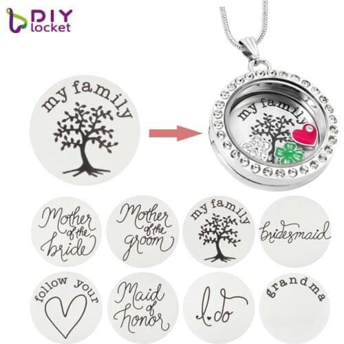 Diylocket 5PCS wholesale Floating Charm Floating Window Plate fit 30mm Locket pendants Jewelry Stainless steel LSFP02-1-8