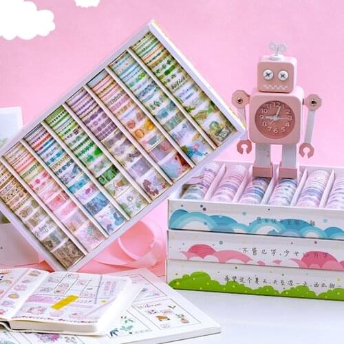 20pcs Series Combination Hand Account Tape Tape Account Book Sticker Tape Material Printing Tape Color Printing Student Supplies