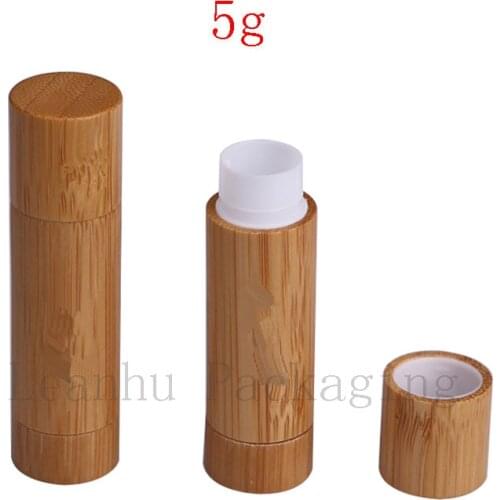 Makeup bamboo design empty lip gross container lipstick tube DIY cosmetic containers, lip balm tubes, bamboo lip stick tubes