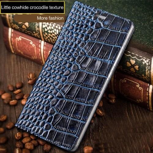 Fashion Crocodile Texture Flip phone case for LG G7 Genuine Leather phone protection Case All Handmade Phone Case Luxury
