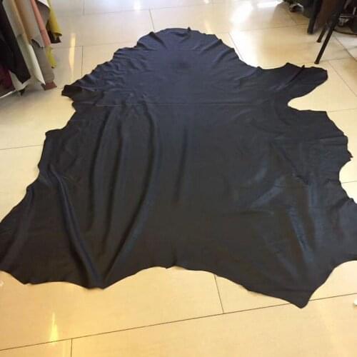 Soft black Genuine cowhide leather sale by whole piece(33-43SF)