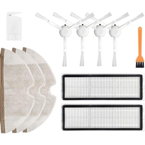 11 Pcs Replacement Parts Kit for Xiaomi Mijia 1C Robot Accessories Side Brush HEPA Filter Brush Mop