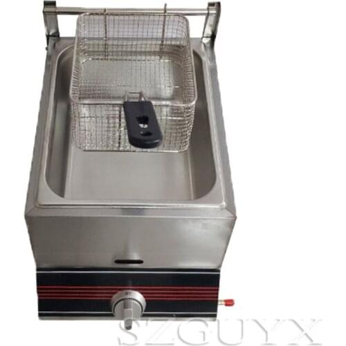 Single cylinder fryer commercial stainless steel gas fried multi-function oven french fries fried chicken deep fryer