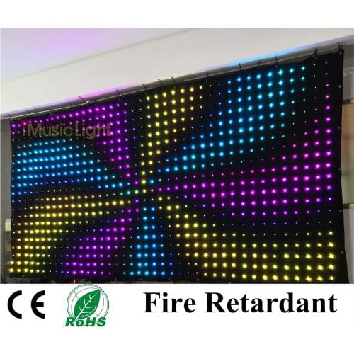 P10 2M*4M LED Video Curtain Flexible LED Display LED Mobile Backdrop With PC/DMX Controller