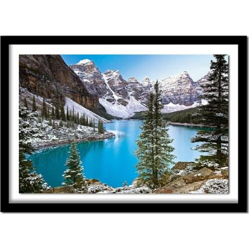 Full square diamond 5D DIY diamond embroidery Mountain Lake landscape diamond painting Cross Stitch Rhinestone