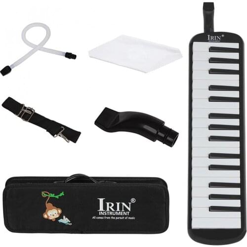 Portable 32 Key Harmonica Melodica Mouth Organ Teaching Instrument with Hard Box 3 Colors Optional
