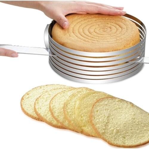 Adjustable 6-12 Inch Cake Mold Layered Cake Cutter Round Stainless Steel Cake Mould Baking Tool Cake Decoration Tool