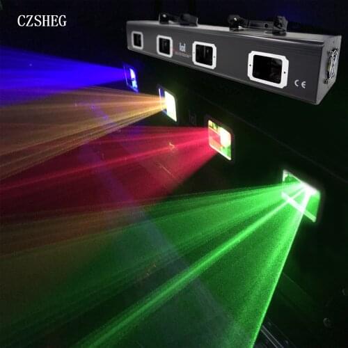 Four Lens Strong Rgby Laser Show System Stage Disco Party Christmas Decoration Laser Lighting DMX DJ Equipment Project