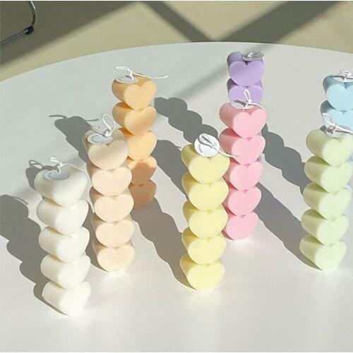 Strip Shape Love Candle Silicone Mold Simple Design Romantic Aroma Candle Making Handmade Gift Home Decoration
