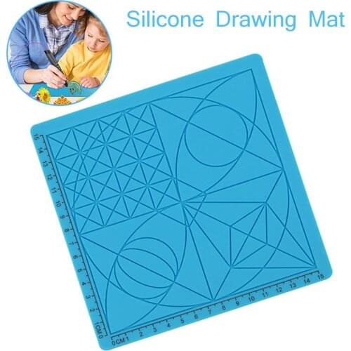 3D Printing Pen Pad Silicone Geometric Figure Copy Design Mat Drawing Board Printer Accessories Office Electronics Equipment
