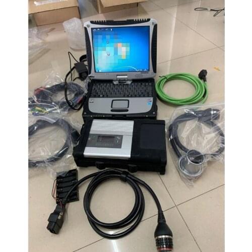 Super MB Star C5 SD Connect with laptop cf19 Toughbook CF-19 diagnostic PC with mb star c5 newest software 2020.12 hdd for sd c5