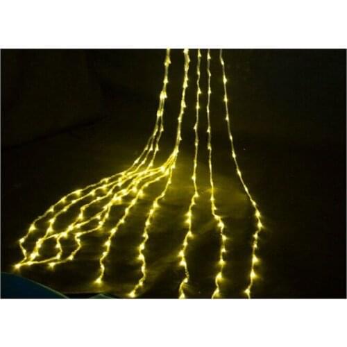 3M*2M 240LEDs water flow snowing effect curtain led waterfall string Light Christmas Xmas Wedding Party Background garden Decor