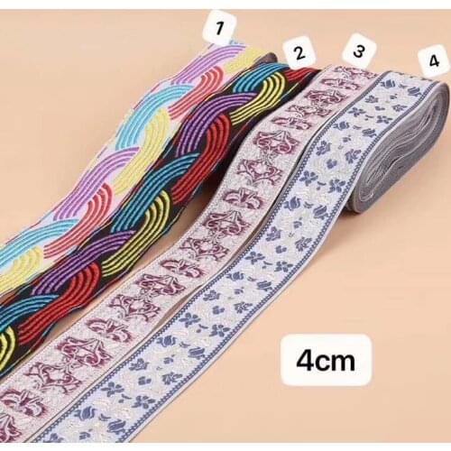 4cm ethnic style jacquard webbing,QC0422H