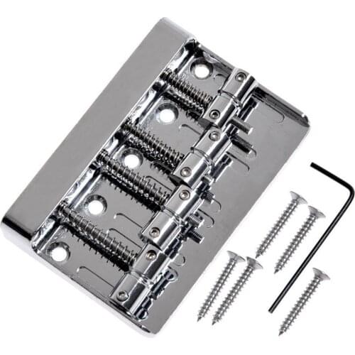 1pcs 4 String Vintage Bass Bridge Chrome for Squier/Jazz Bass