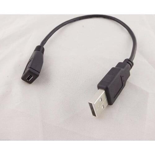 10pcs USB 2.0 A Male To Micro 5 Pin USB Female Charging Data Converter Cable Cord 28cm