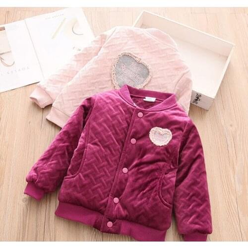 2021 Fashion Baby Girls Winter Outerwear & Coats Childrens Girls Coat Kids Cotton Fabric Clothes Fur Coat Q081
